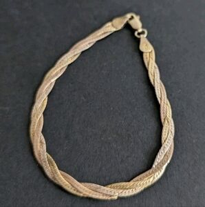 Vintage 925 Italy Sterling Silver Braided Bracelet